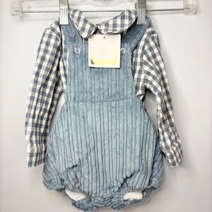 NWT! Dondolo Baby 6M • Adam Overall Bubble Corduroy.
